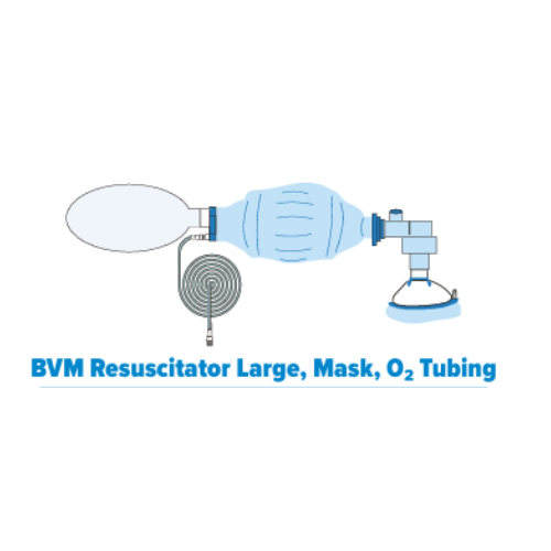 BVM Resuscitator Large, Mask, O² Tubing