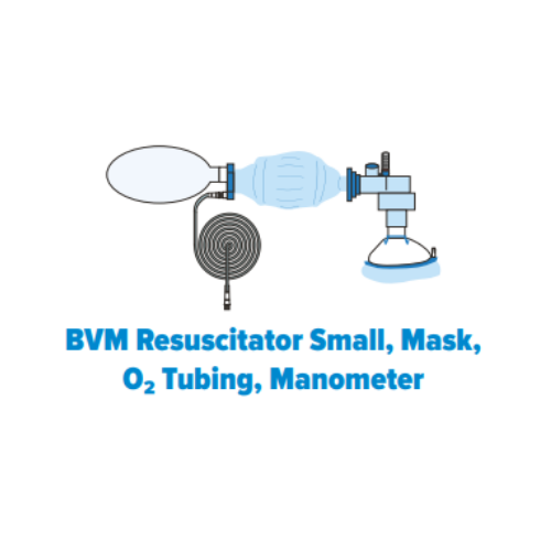 BVM Resuscitator Small, Mask, O² Tubing, Manometer
